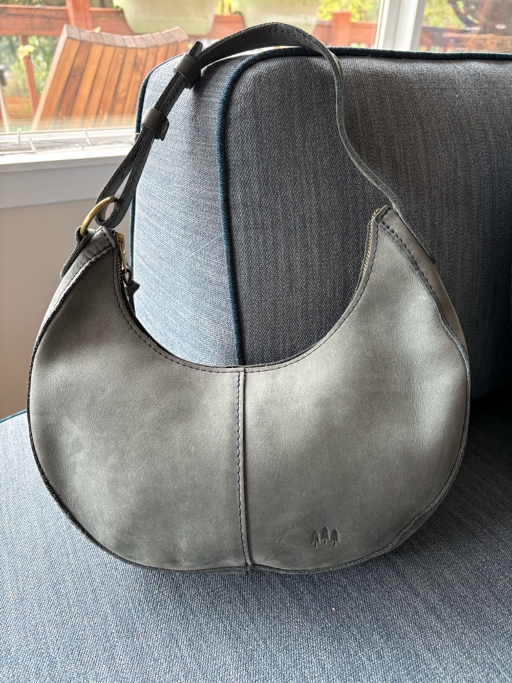 Portland Leather Classic Nora in Storm Crescent Shoulder Bag